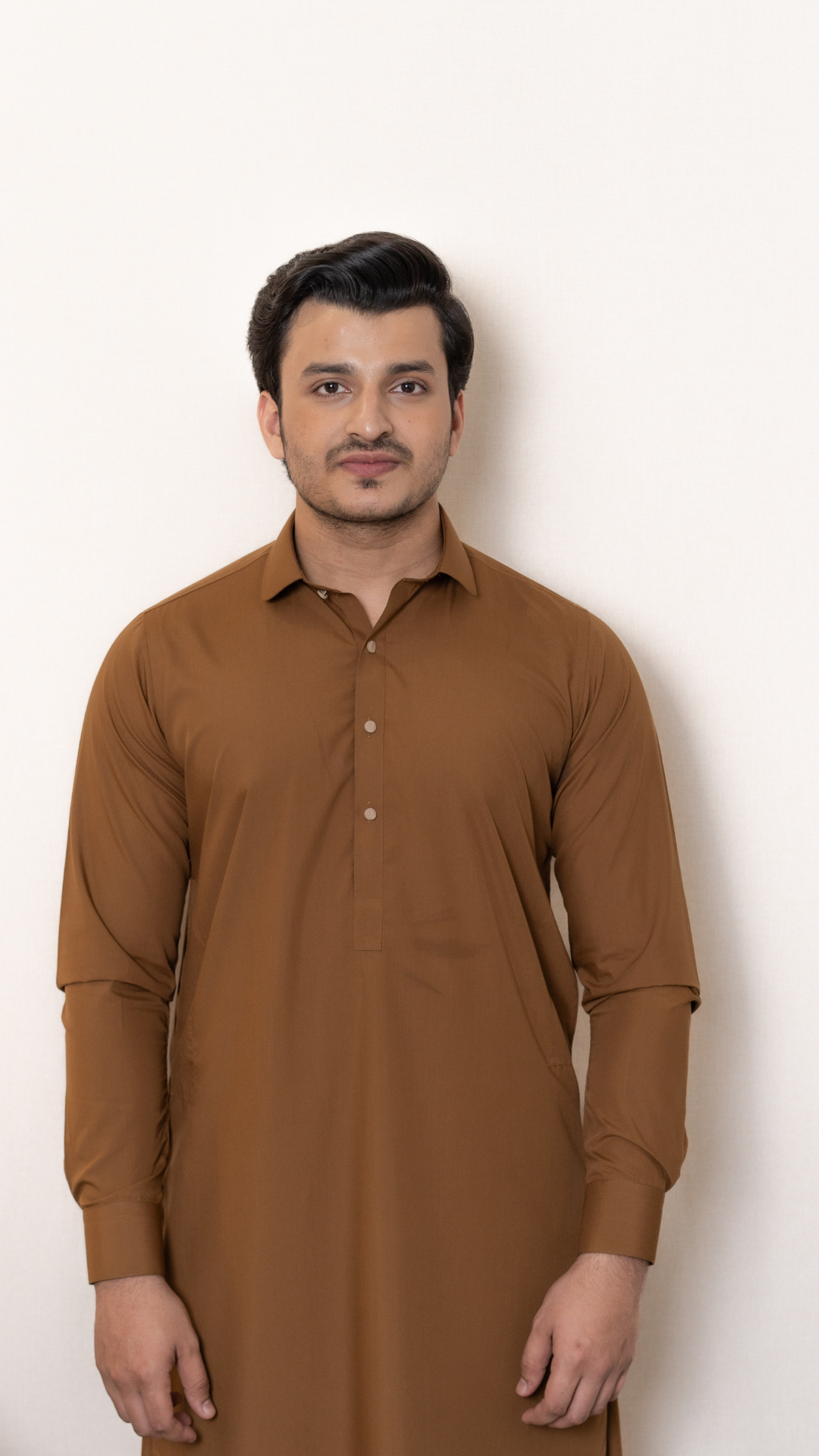 Golden Brown Kameez Shalwar