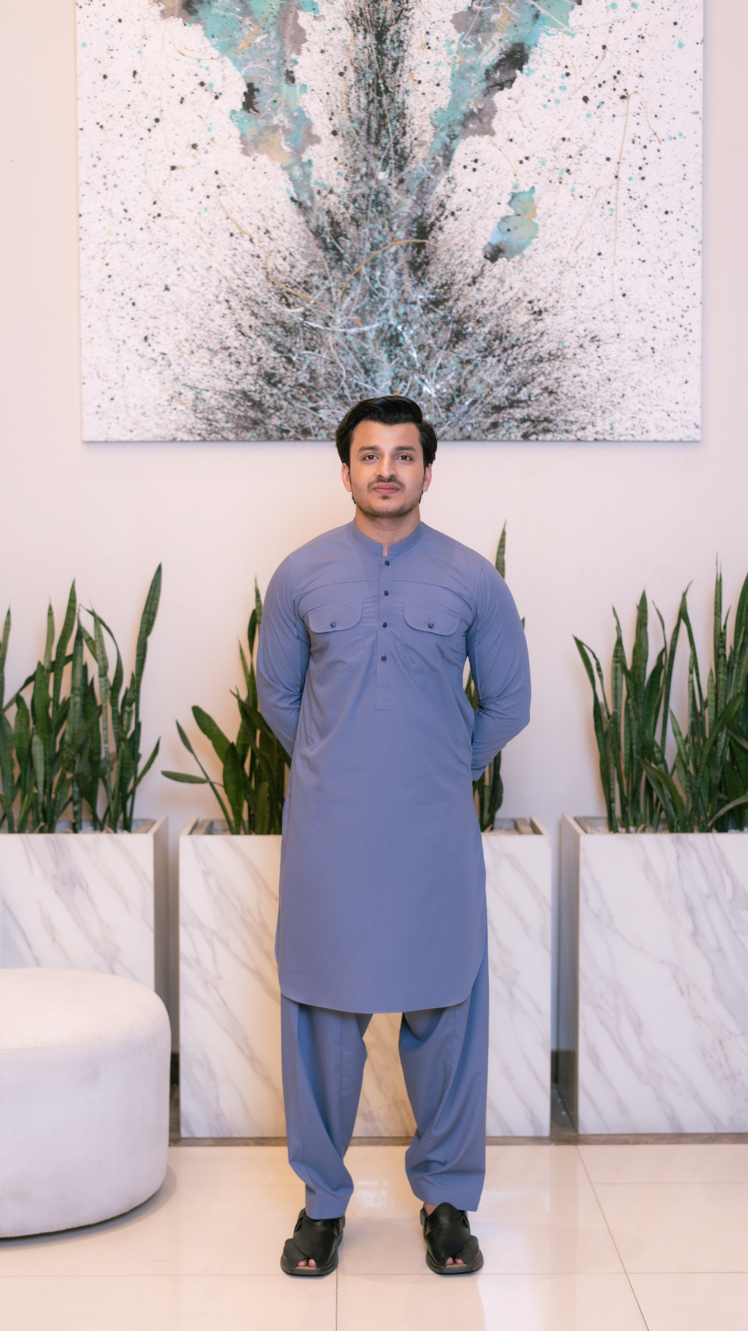 Slate Blue  Kameez Shalwar