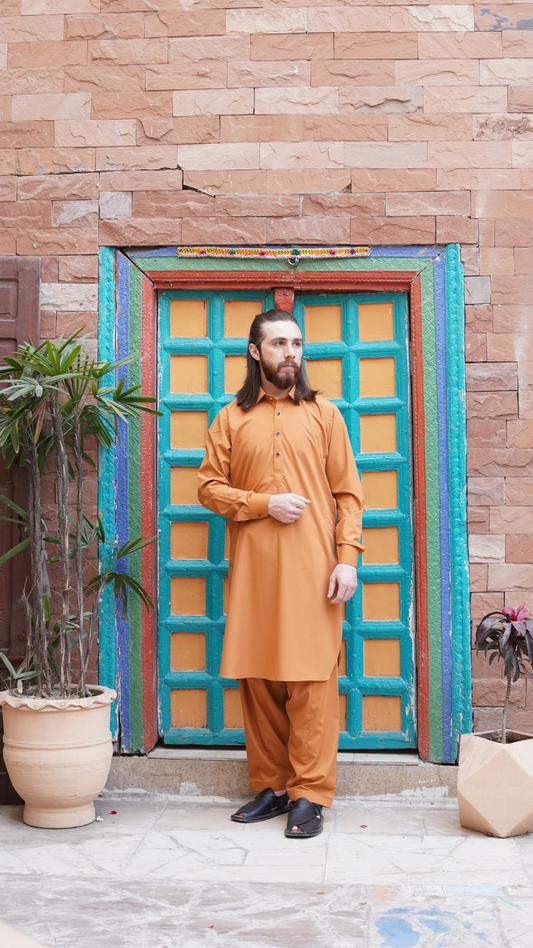 Mustard  Kameez Shalwar